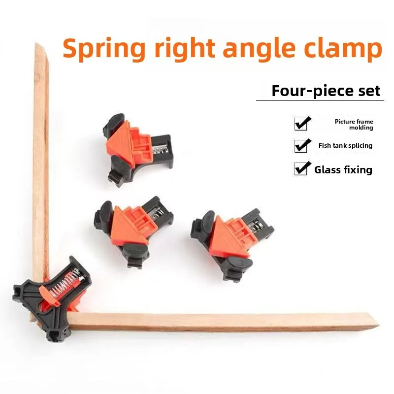 4 Pcs 90 Degree Right Angle Clamp Set Picture Frame Corner Clips Woodworking Hand Tools Fixing Clip Positioning Tool Kit High St