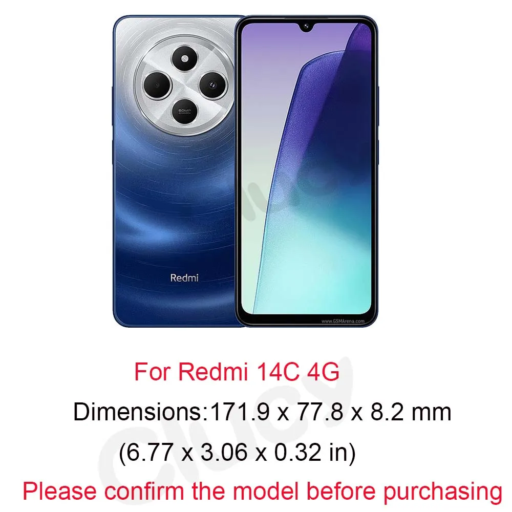 Shockproof Armor Case For Redmi 14C 4G Car Holder Phone Cover For Redmi 14C Camera Lens Protection Fundas