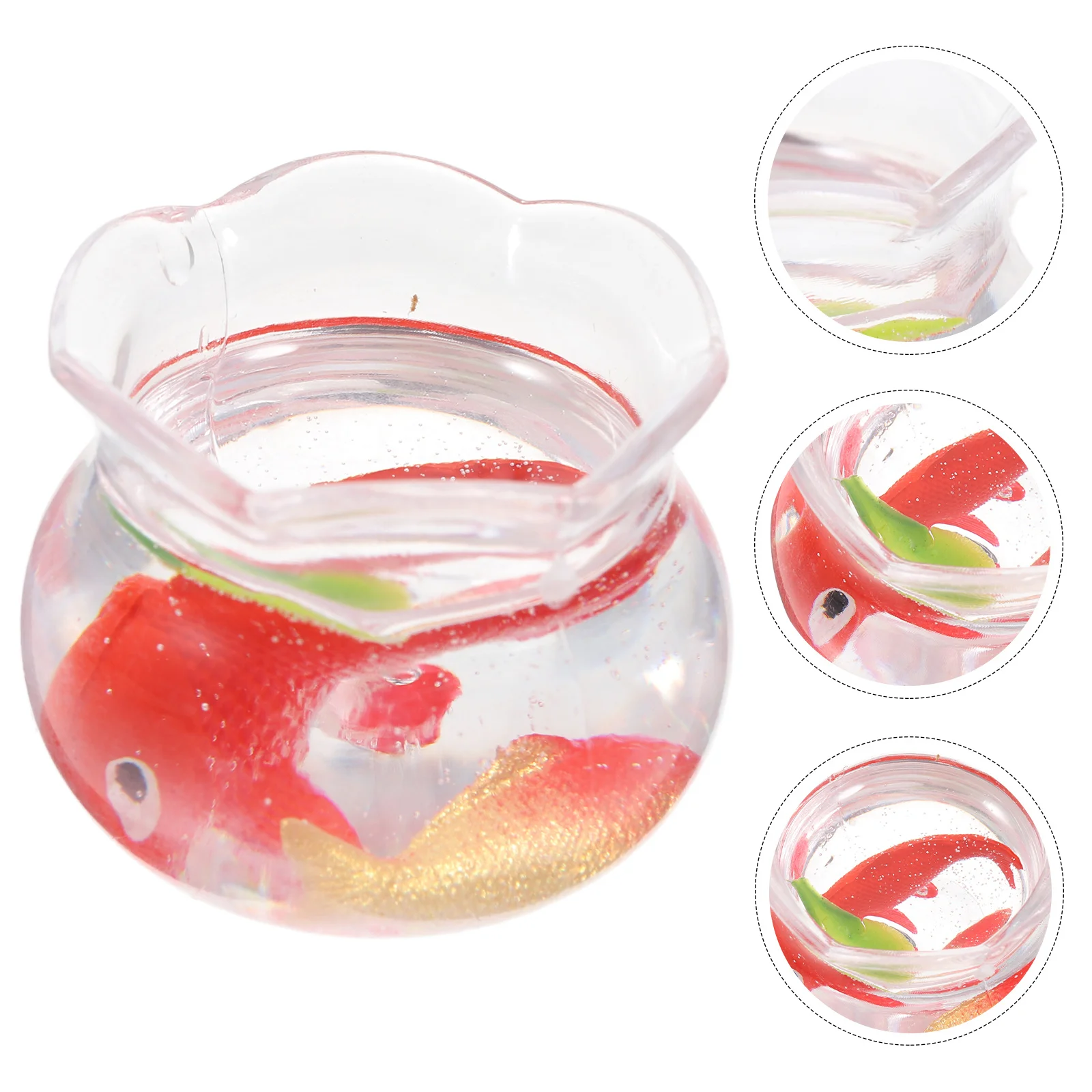

Miniature Koi Fish Tank Easy to Any Space Mini Aquarium Decor for Enthusiasts Fish Tank Accessories