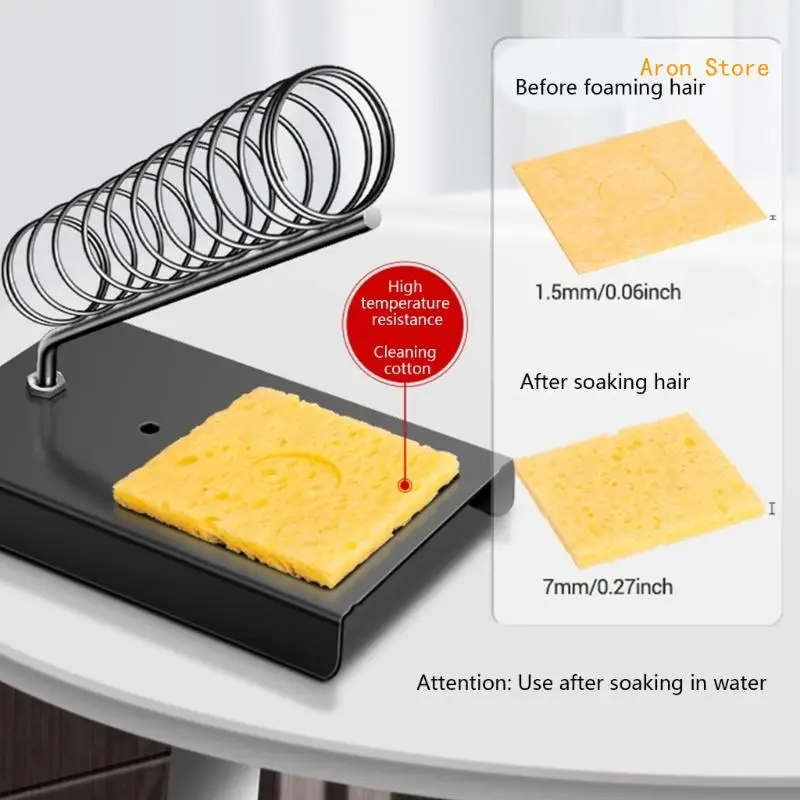 Portable Soldering Iron Stand Spring Holder Support Station Solder Guns Sponge Metal Soldering Station Rework Tools