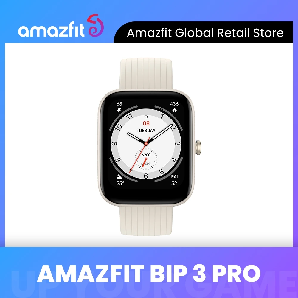 Смарт-часы Amazfit Bip 3 Pro, 60 + спортивных режимов, GPS, 1,69 дюйма