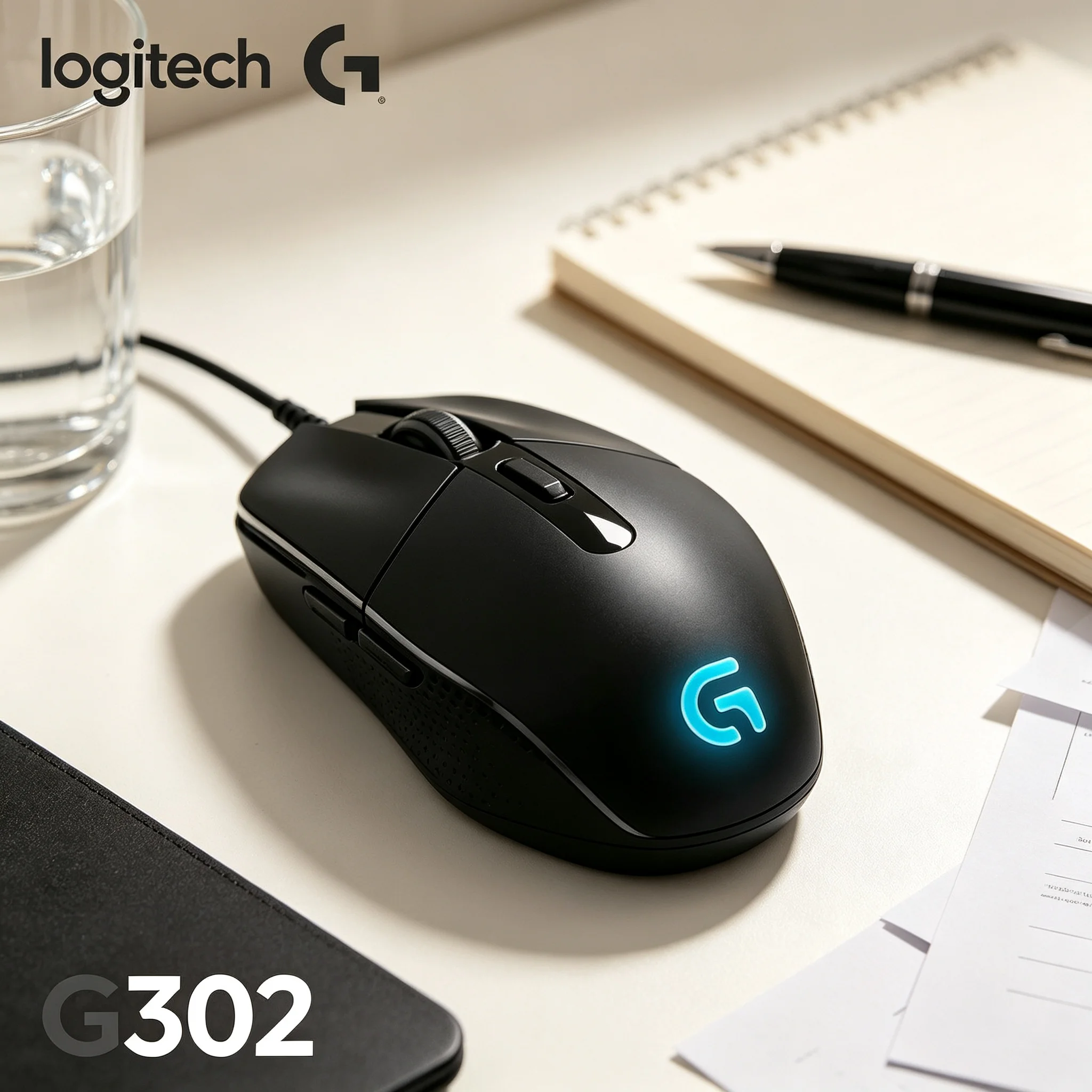 Logitech G302 Daedalus Prime Esports Wired Mouse 4000 DPI RGB 6 Macro Buttons for CS2 Valorant PUBG LOL Competitive Gaming