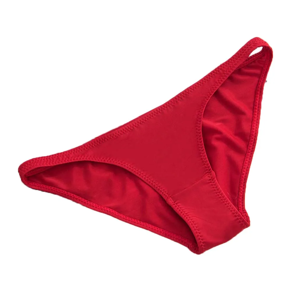 Hommes doux demi-couvert fesses unisexe femmes couleur unie Triangle string lait soie dames culottes