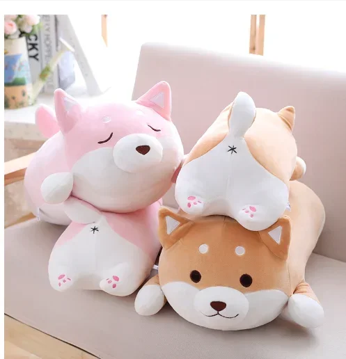 

2024 New arrival 55cm Soft Stuffed Animal Plushies Lying Sleep Dog Hug Pillows Bedroom Kwaii Cute Doll For Kids Gift