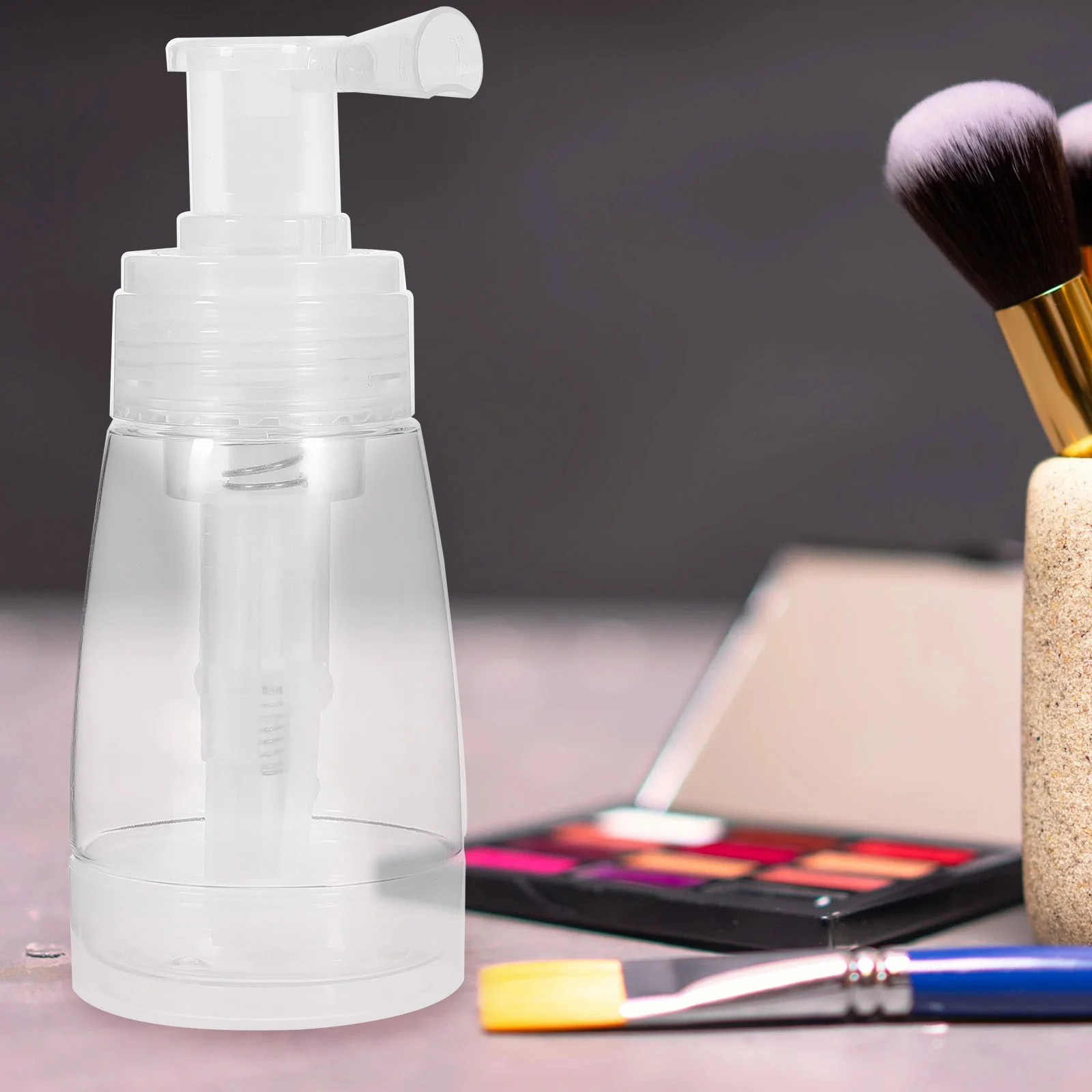 

Powder Spray Bottle Pump Dispenser Skin Care Storage Body Puff Travel The Pet Makeup Container Man Talcum Case