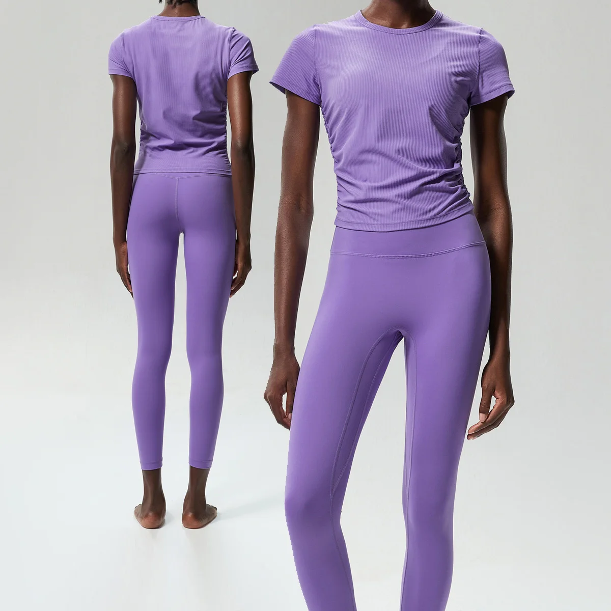 

Yoga Set 2 Pieces Gym Clothes Sportswear Yoga Suits For Women Fitness Short Sleeve Crop Top Tracksuits Sports Bra Gym Leggings