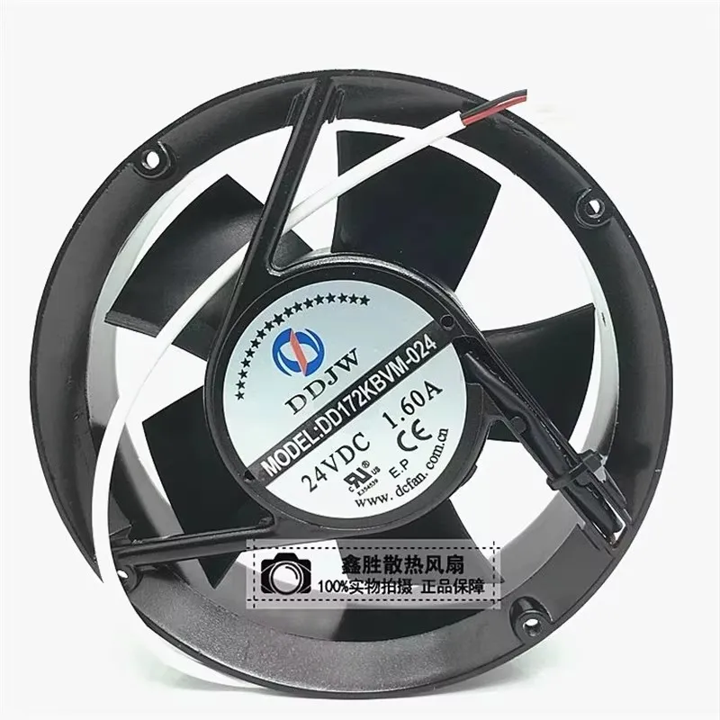 

New DD172KBVM-024 17CM 172 * 172 * 51MM 24V 1.60A 2-wire Circular High Air Volume High Speed Cooling Fan