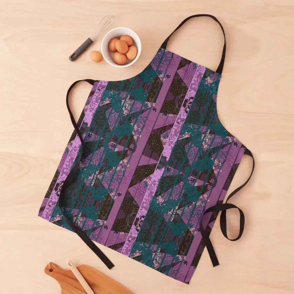 

Lilacs, Phylox in Zig Zag Abstracts By Danae Anastasiou Apron cooks clothes New year's Apron