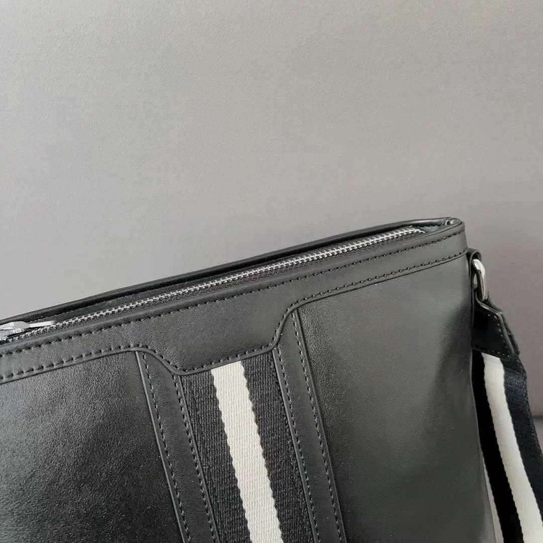 New Bal Brand Shoulder Bag Fashion Men Casual Business Causal Shoulder Bag Crossbody Bags Genuine Leather High Quality Chest Bag