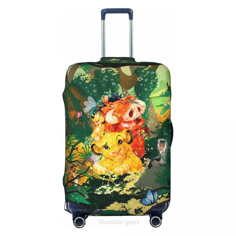 18-32 Inch Elastic Luggage Cover Stylish Lionkings Print Durable Dustproof Anti-Scratch Washable Travel Protective Accessory