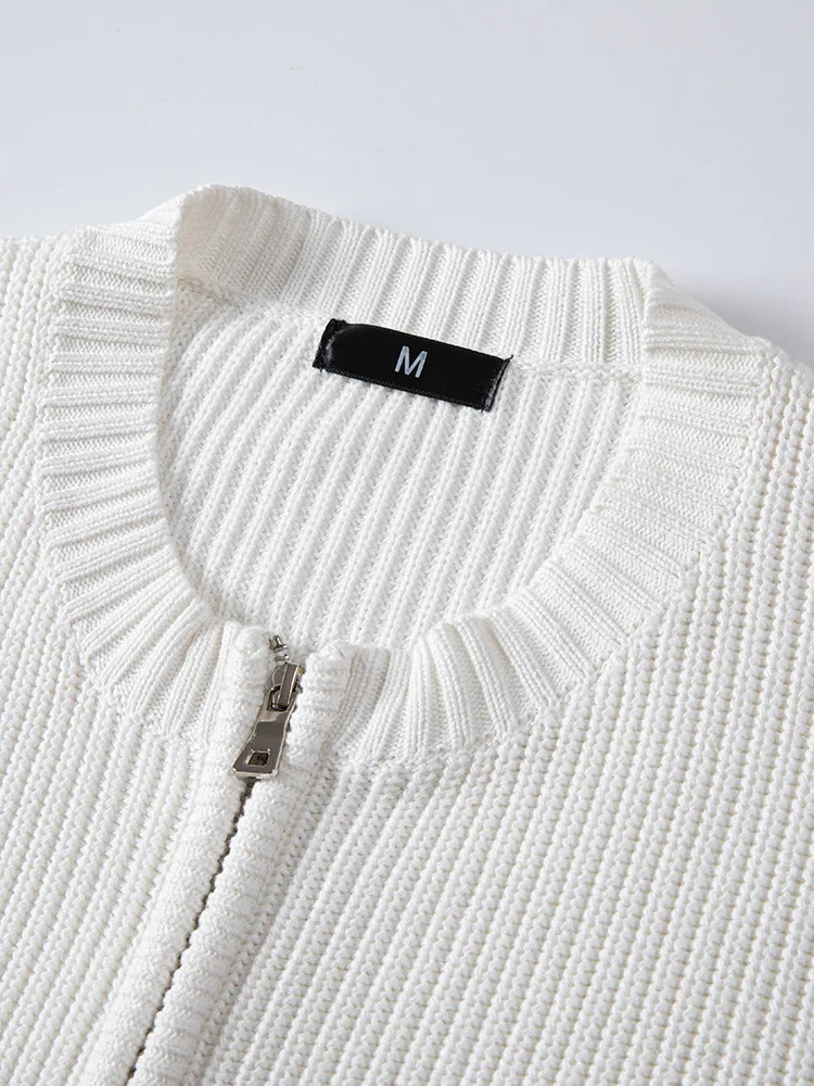 

Осенне-зимний повседневный кашемировый кардиган на молнии с длинным рукавом, толстый свитер с V-образным вырезом для мужчин