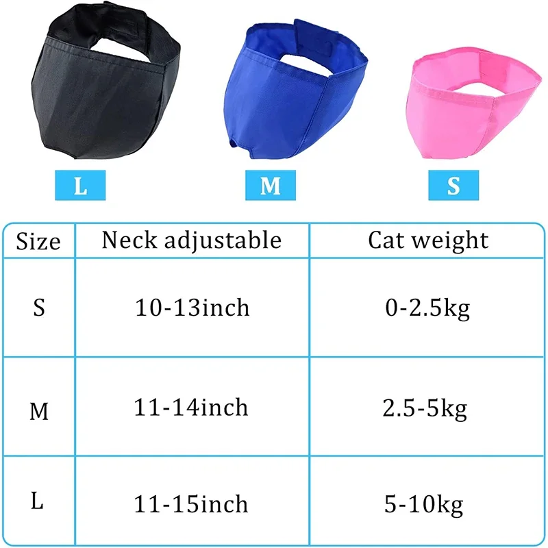 Cat Anti-bite Muzzles Breathable Nylon Protective Hood Cat Grooming Restraint Bags For Prevent Cats From Biting Nail Trimming