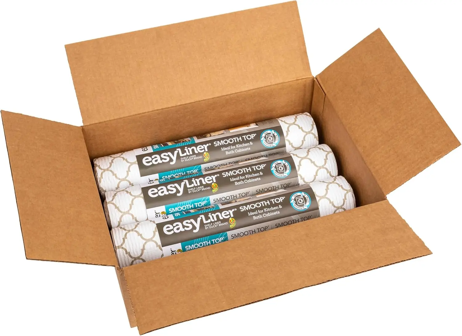 

Smooth Top Easyliner For Cabinets & Drawers - Easy To Install & Cut To Fit - Shelf Paper & Kitchen Drawer Liner Non Adhesive -