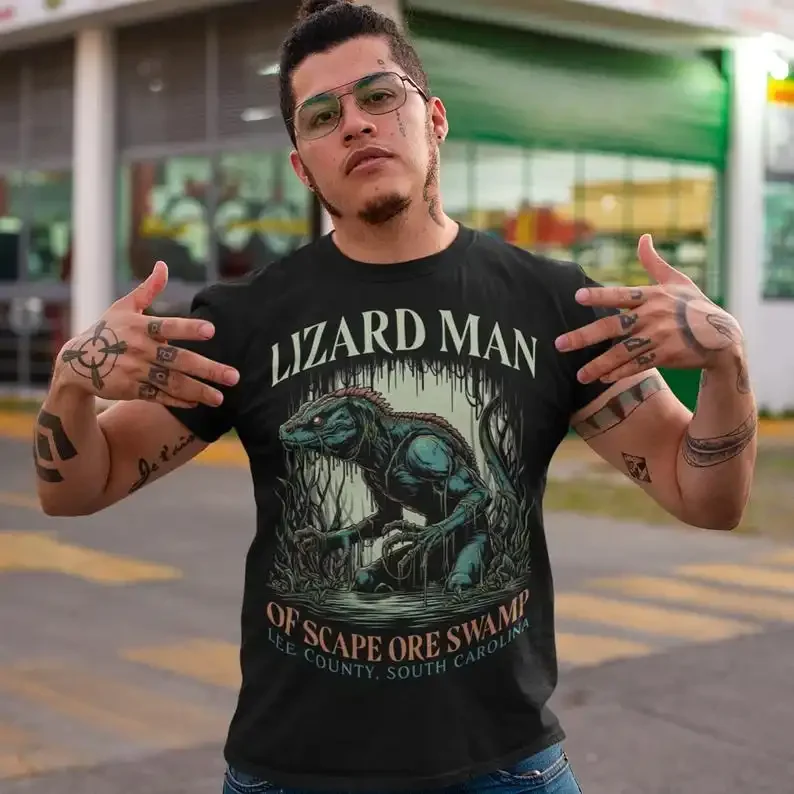 Lizard Man Of Scape Ore Swamp T-Shirt - Cryptid Shirt - Cryptozoology Tee - Cryptid Gift