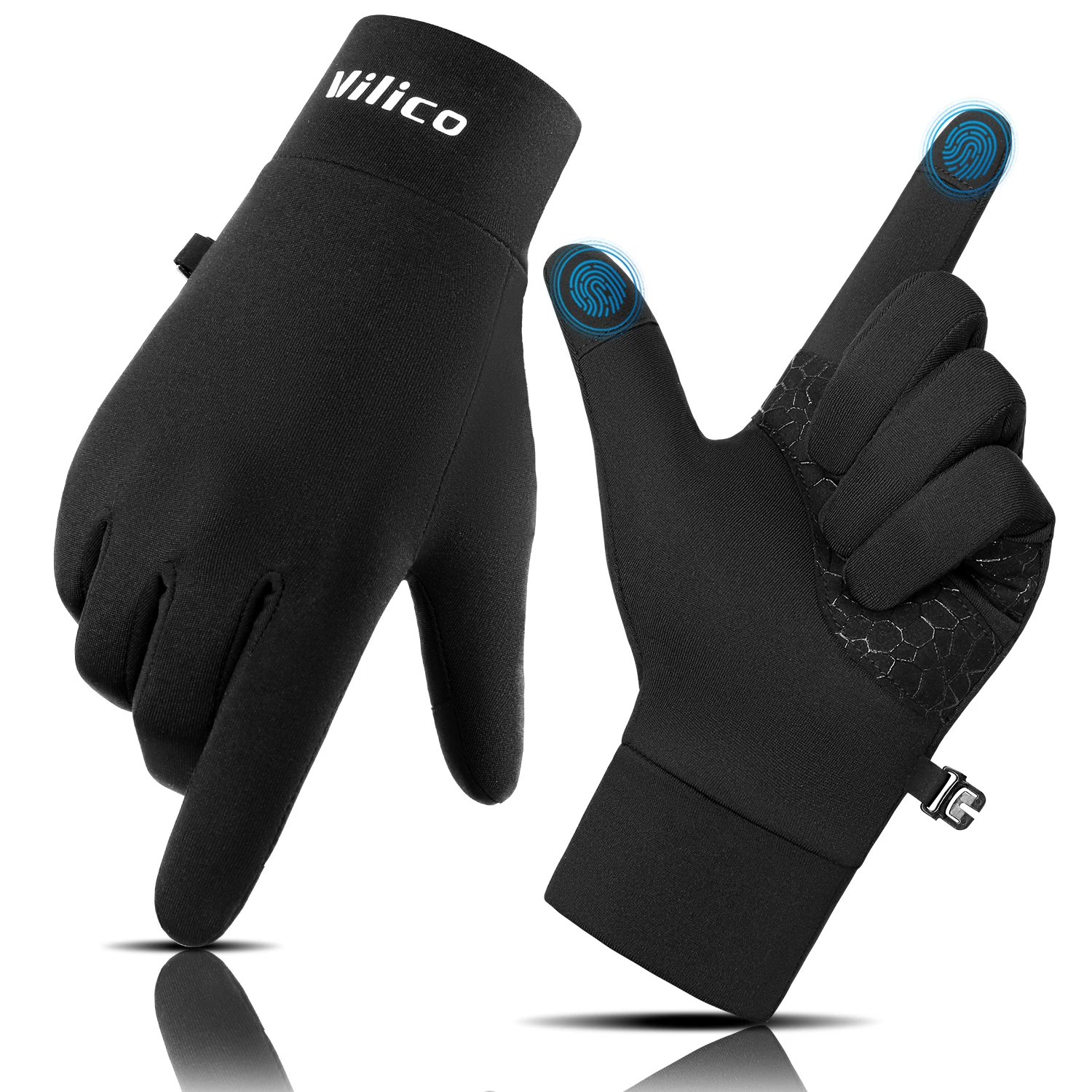 Lightweight running gloves, touch screen anti slip warm glove pad, suitable for cycling, sports, driving, suitable for men and w