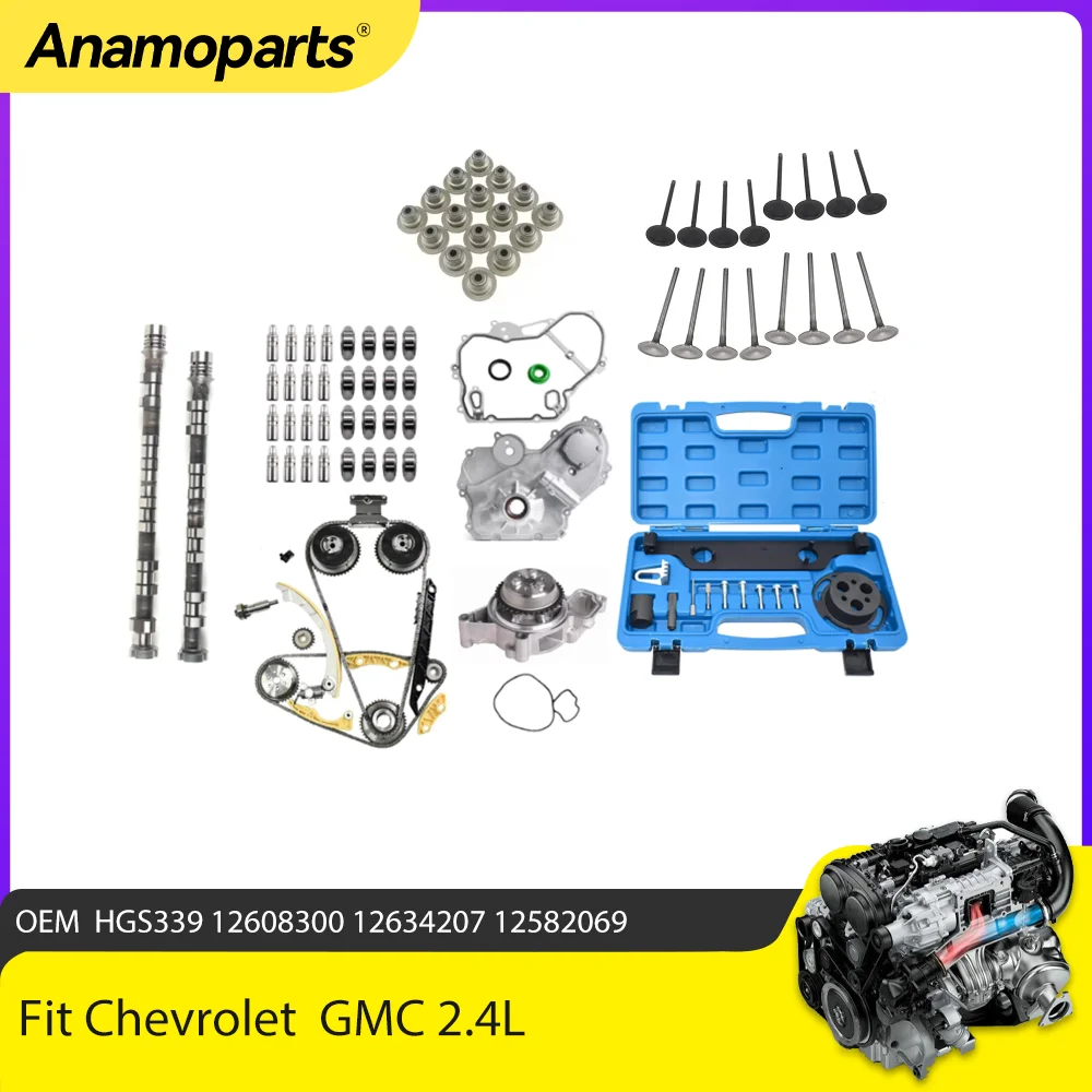 

Engine Parts Camshaft Lifters Rockers Timing Chain Kit Fit 2.4 L GAS For Chevrolet Equinox Buick Regal GMC Terrain 2.4L 08-17