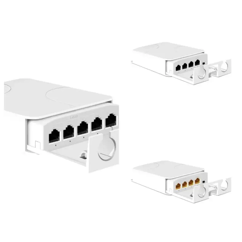 1 قطعة شبكة خارجية IP55 VLAN 44-57 فولت مقاوم للماء POE موسع 4/5 ميناء مكرر لكاميرا POE Wierless AP