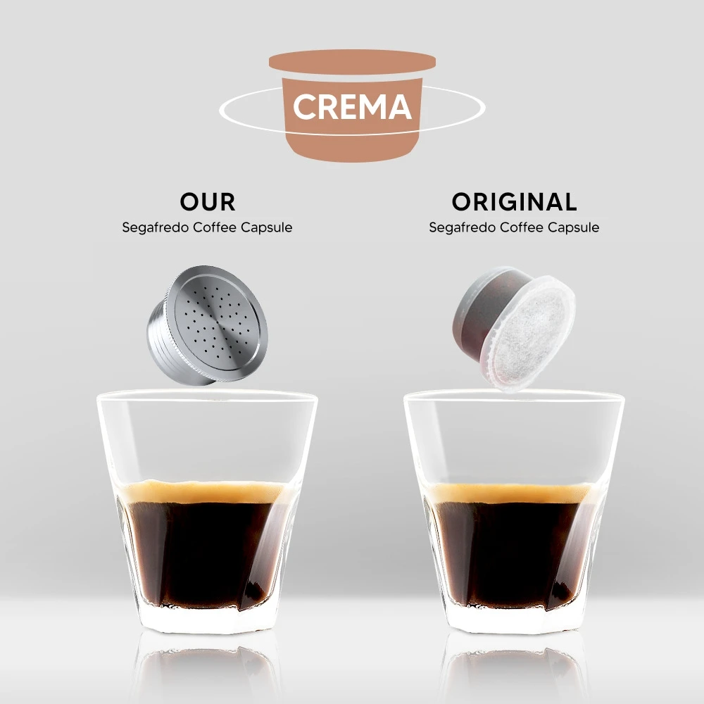 Capsula per caffettiera Espresso ricaricabile in acciaio inossidabile per cialde di caffè con filtro riutilizzabile per macchina Segafredo