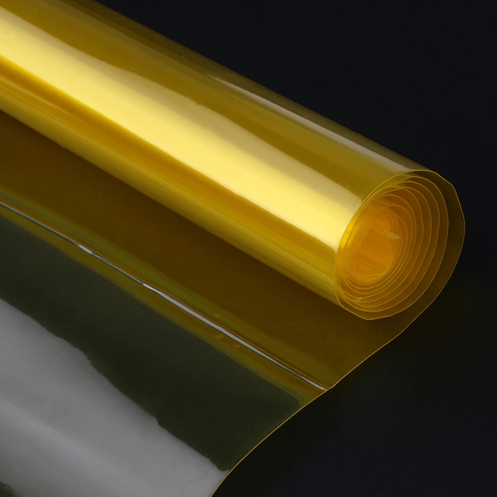 

4pcs Car Headlight Tint Film Yellow Waterproof Automotive Light Film Strong Adhesion Easy Install