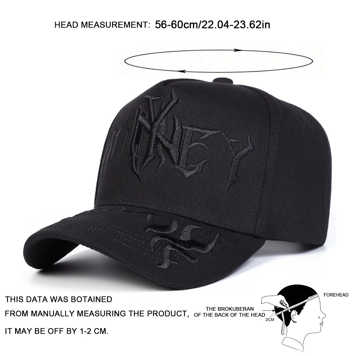 Unisex MONEY Letter Embroidery Baseball Caps Spring Autumn Outdoor Adjustable Casual Hats Sunscreen Hat Sports Cap
