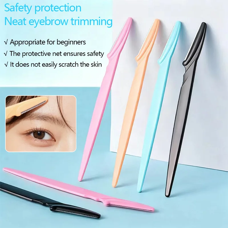 3/5/10PCS Eyebrow Razor Facial Razor for Women Multipurpose Exfoliating Dermaplaning Tools with Precision Cover Safety Beauty
