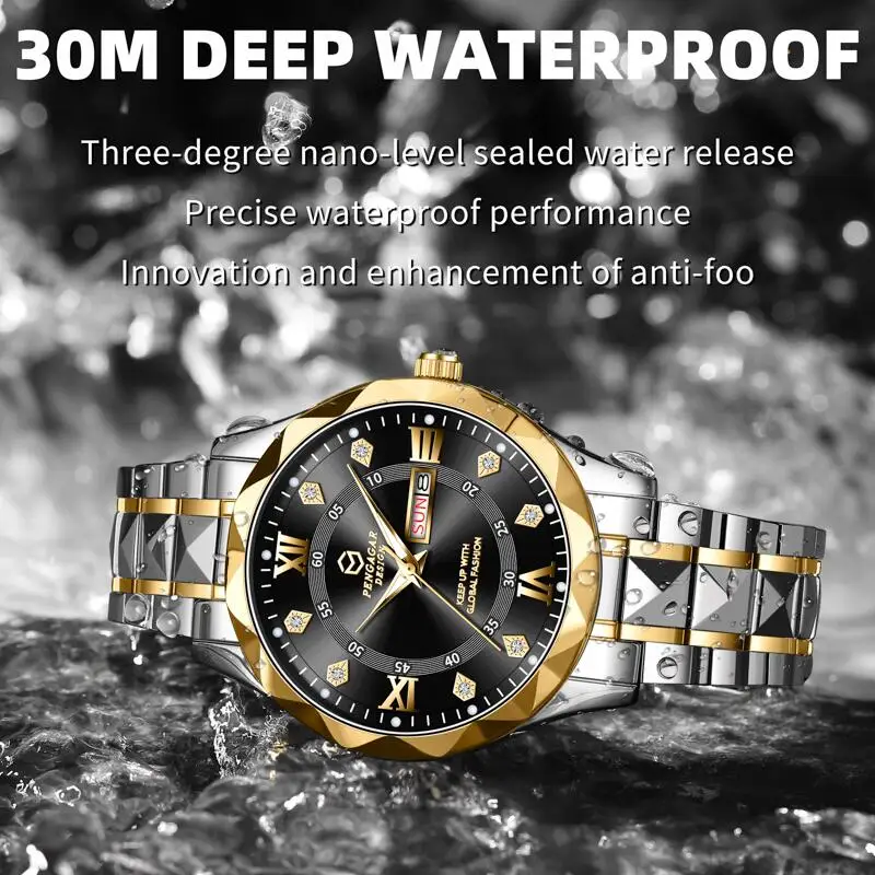 2025 Top Brand Men Business Sports Quartz Watch Classic Waterproof Luminous Calendar Creative Clock Male Personalized Wristwatch