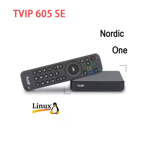 Best Nordic One Smart TV Box TVIP 605 SE Linux OS Amlogic S905X Dual WiFi Scandinavia 4K Set Top Box