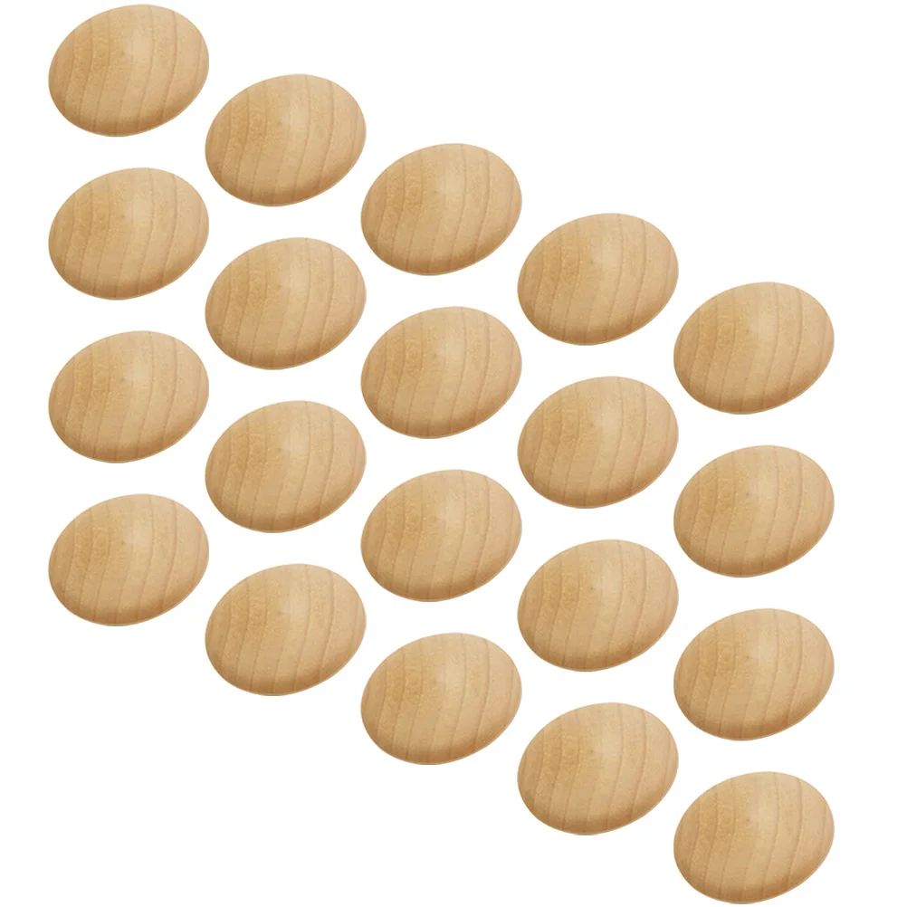 

100PCS Stair Cap Furniture Furniture Hole Plugs Plugs Wood Button Covers 20x15mm Decorative Cabinet Shelf Wooden Accessories