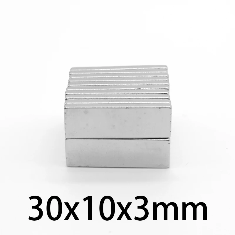 2/5/10/20/30/50PCS 30x10x3mm Block Super Strong Powerful Magnets Sheet N35 Permanent Magnet 30x10x3  Neodymium Magnet 30*10*3