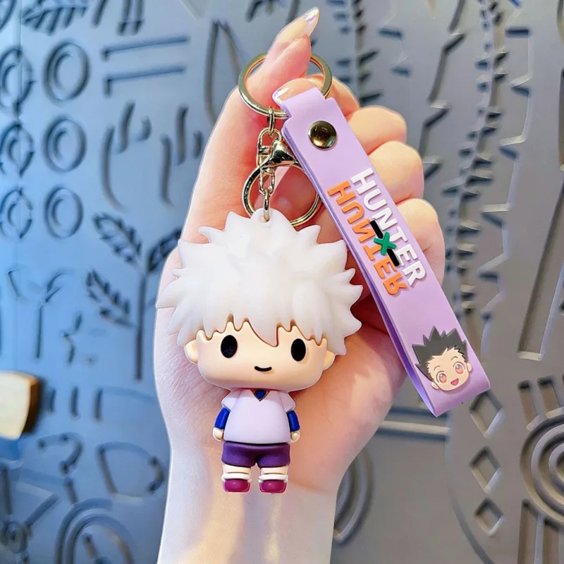 

Anime Hunter X Hunter Themed Keychain Silicone Gon·Freecss Doll Pendent Keyring Car Key Holder Accessories Jewelry Gift For Frie
