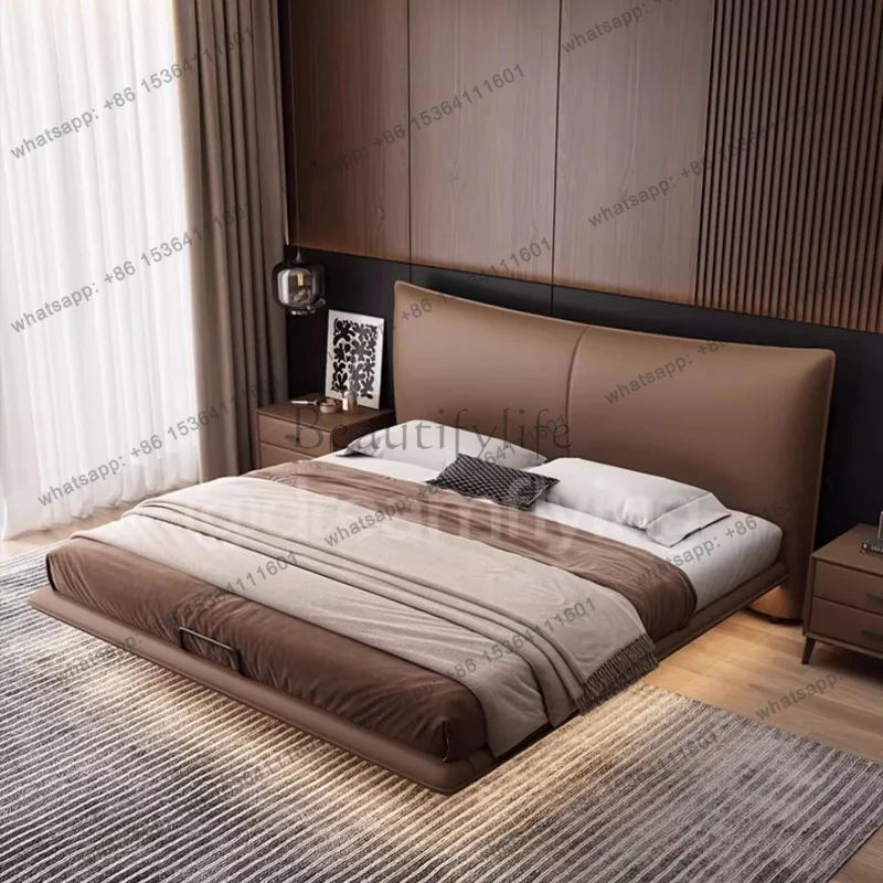 FG Floating Leather Massage Bed Bedroom Human Dog Design Space Saving Massage Bed Modern Sofa Letto Matrimoniale Home Furniture