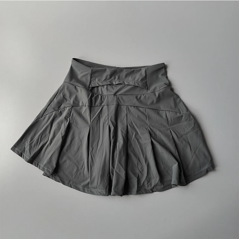 Damen-Sport-Kurzrock mit hoher Taille, schnell trocknend, Fitness, Yoga, Laufen, Tennis, Golf, Sommer-Sportröcke