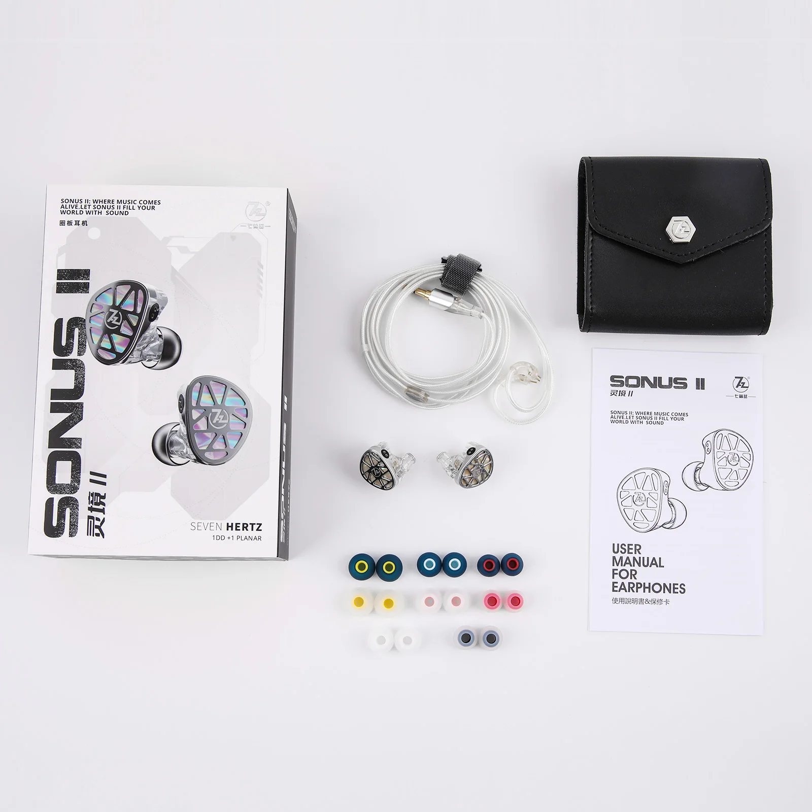 7Hz SONUS II Dynamic + Planar Hybrid HiFi Kabelgebundene Ohrhörer IEMs mit hochreinem, versilbertem OFC-Kabel – Detail 3