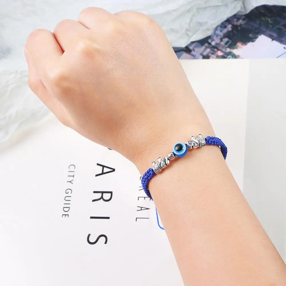 ファッションレトロ亀象織りフラワーレディース魔除けブレスレット幸運ブレスレットハンドロープ