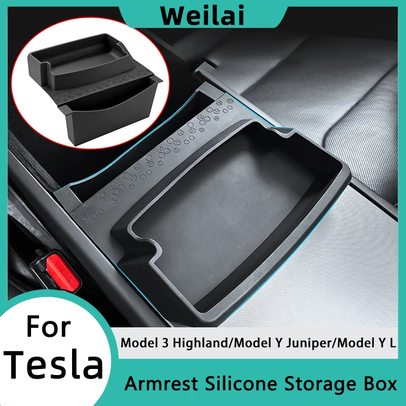 

Model YL 2026 Center Control Armrest Storage Box for Tesla Model Y Juniper Model 3 Highland Storage Box Car Interior Accessories