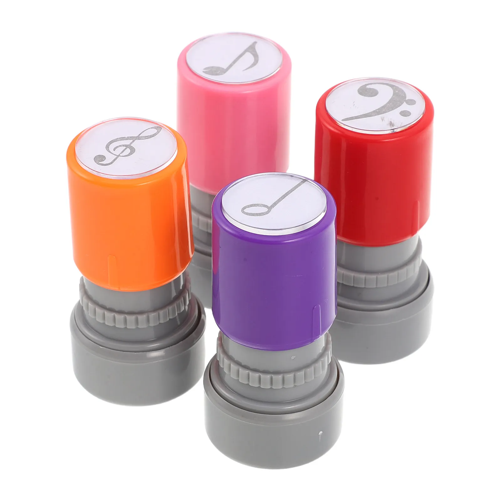 4Pcs Music Note Stamp Set Bass Treble Clef Quarter Eighth Sixteenth for Music Class Lesson Planner Scrapbooking