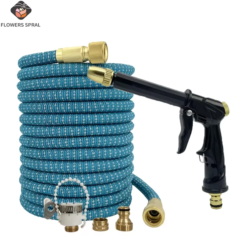 

125FT Garden Water Pipe Expandable, 1/2 Connector High-Pressure Adjustable Water Gun, Garden Hose Garden Watering, Car Washing