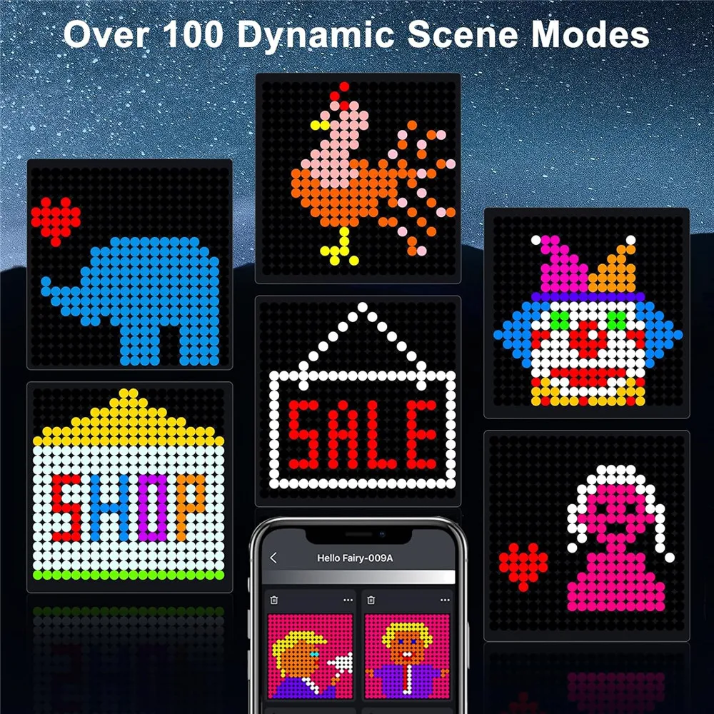 Smart Curtain Lights, 400 LED USB Curtain String Lights with App Remote Control,DIY for Backdrop Birthday Mother's day Gift