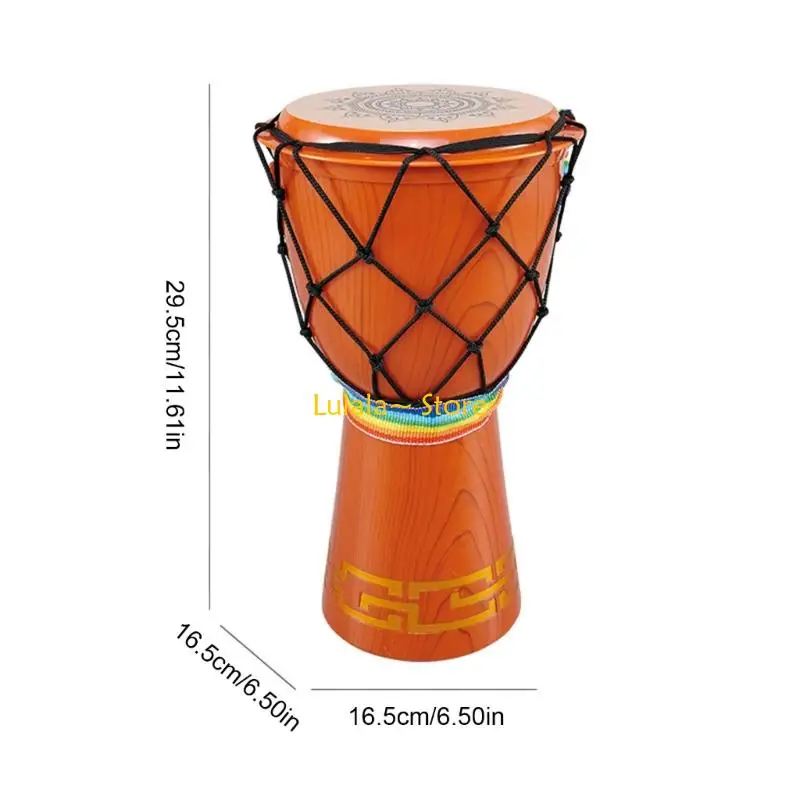 Đồ chơi trống cầm tay trẻ Y4QA với hoa văn đầy màu sắc Công cụ phát triển âm nhạc thời thơ ấu Đồ chơi nhạc cụ gõ cho trẻ mới