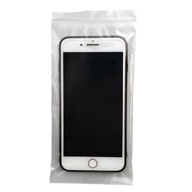 Thick transparent waterproof and dustproof disposable protective cover mobile phone self sealing plastic package