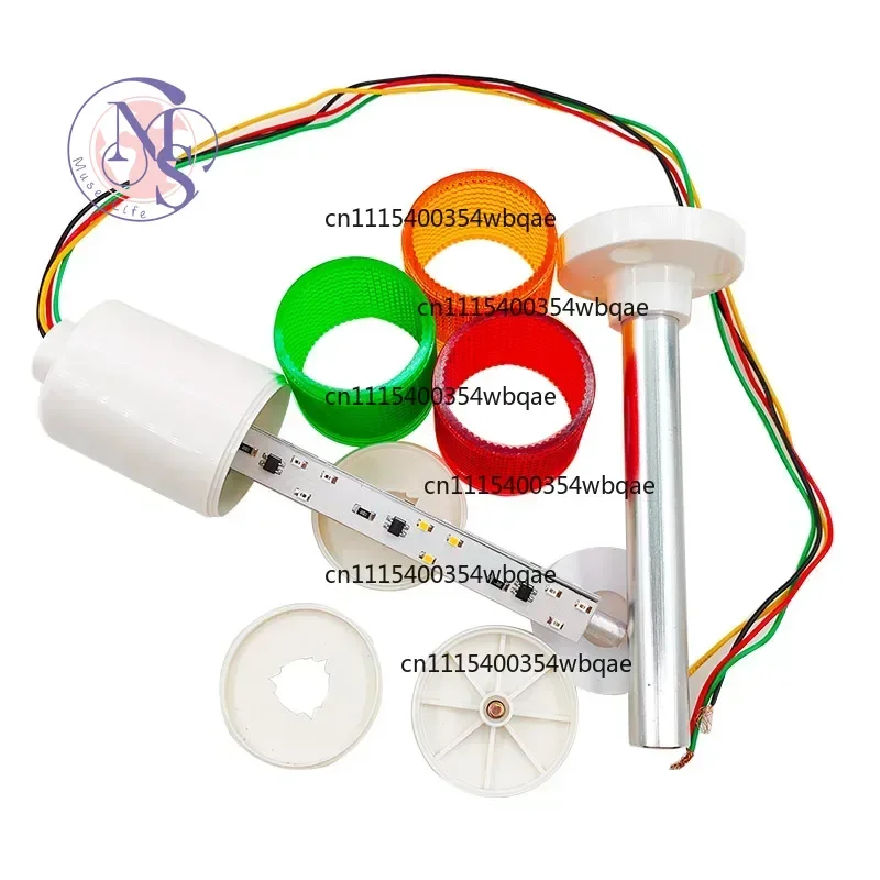 ZOCI-3 Layer LED Tower Warning Lamp, 50mm Red Yellow Green Signal Light Buzzer Steady Flashing 12V 24V 220V