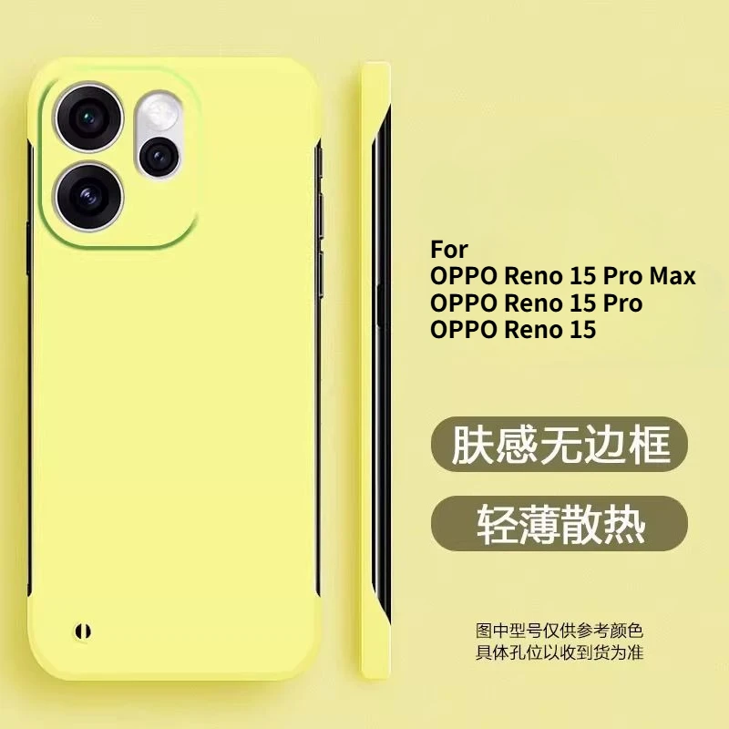 For OPPO Reno 15 Pro Max Case New Skin-friendly Frameless Ultra-thin PC Anti-drop Cover For OPPO Reno 15 Pro Shockproof Funda
