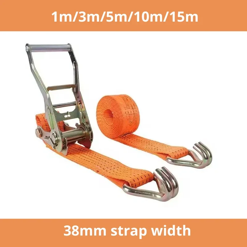 

Модернизированные сверхмощные ремни с храповым механизмом, 1 м/3 м/5 м/10 м/15 м, оранжевые крепежные крепления, 2 шт. в упаковке для перемещения, прицепа, оборудования