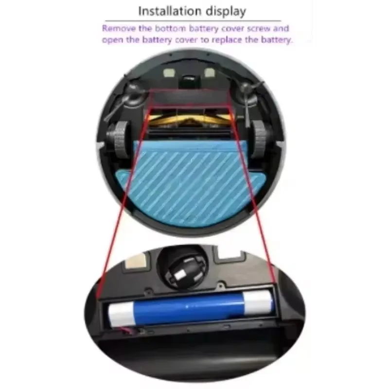 بطارية ليثيوم أيون 14.4 فولت 3500 مللي أمبير في الساعة 18650 لبطارية Viomi V2 Pro V-RVCLM21B وMi Vacuum Mop-P STYJ02YM Robot VacuumReplacement
