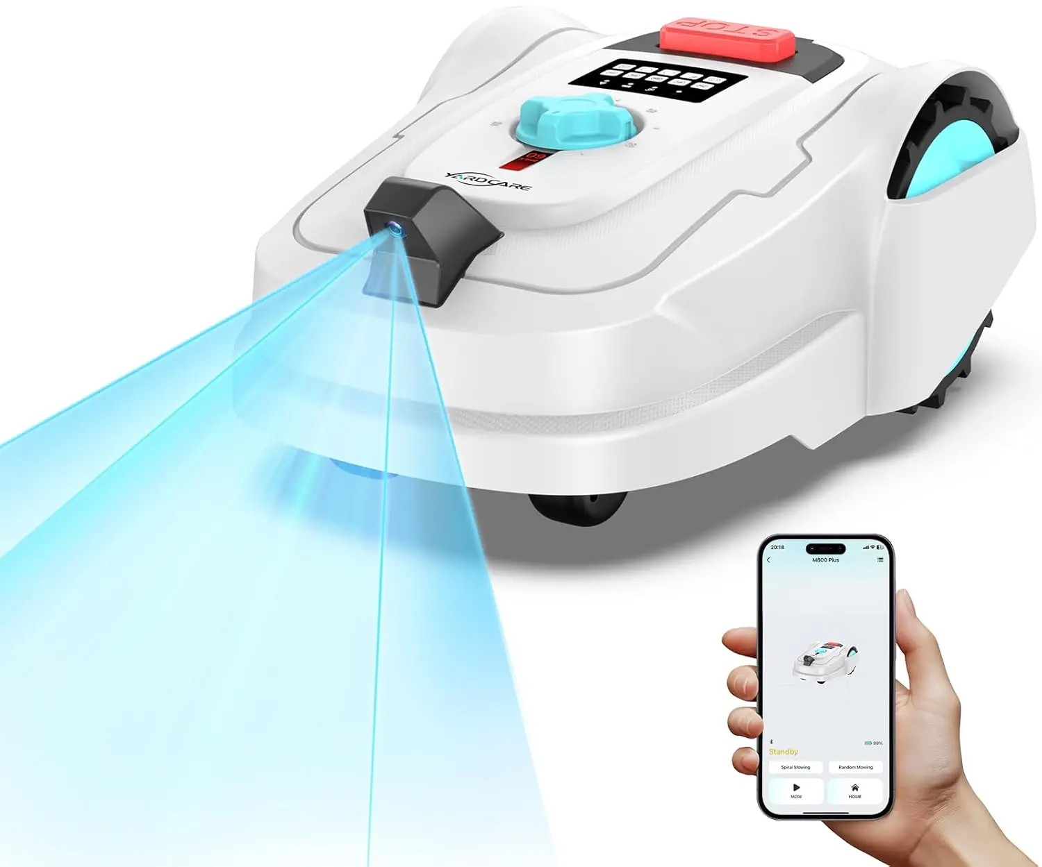 

2026 M800Plus 3D Vision Cordless Robot Lawn Mower with Bow-Shaped Path Mowing, APP Control, Robotic Lawnmower with, Custom
