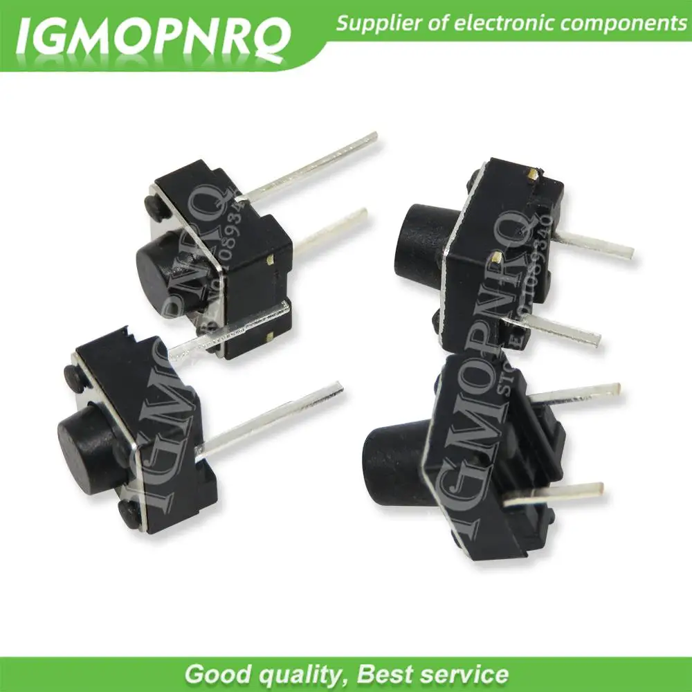 100PCS Tactile Push Button Switch 6X6X 4.3/5/6/7MM 2PIN Micro Switch 6*6* 4.3mm 5mm 6mm 7mm Power switch button