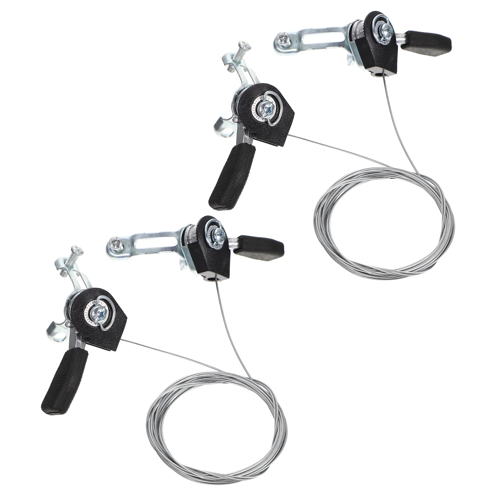 2pcs Aluminum Alloy Bike Shifter 3X7/8 Speed Bicycle Thumb Shift Levers Right Left Brake Handle Replacement Mountain Bike