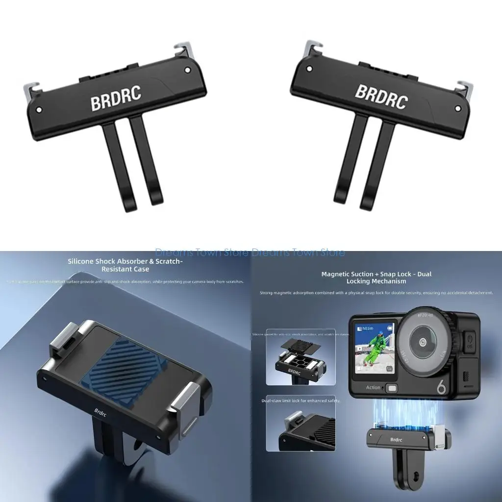 

HX6A Shockproof Silicone Pad Mount For Action 6 Camera Easy Installation Base Mount