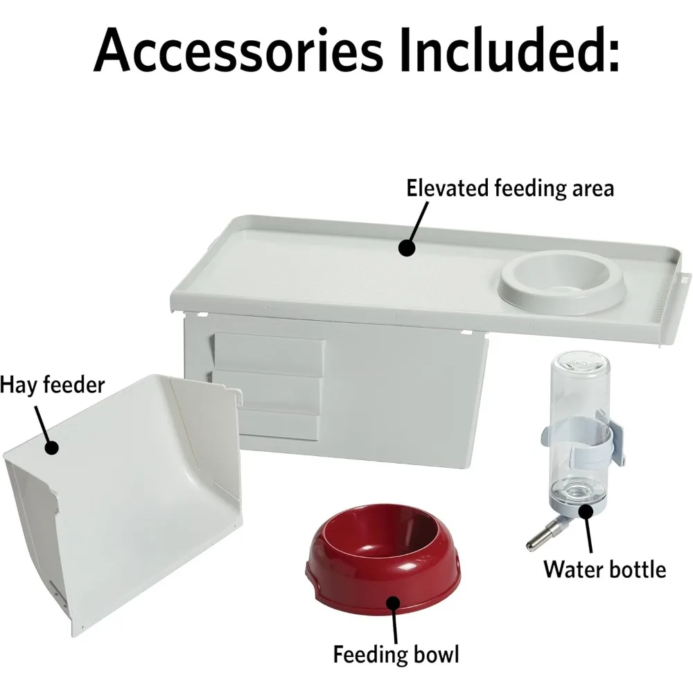 قفص خنزير غينيا الفاخر على شكل أرنب × حاوية كبيرة مع منحدر للحيوانات الصغيرة