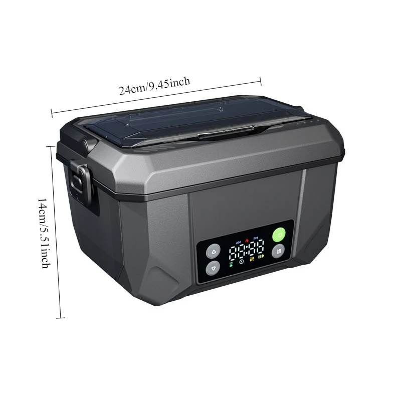 1500ML Electric Heating Lunch Box USB Rechargeable Portable Food Warmer Container with Display Screen Home Office Car Travel Food Storage Box